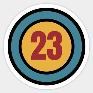 The Number 23 - twenty three - twenty third - 23rd Sticker